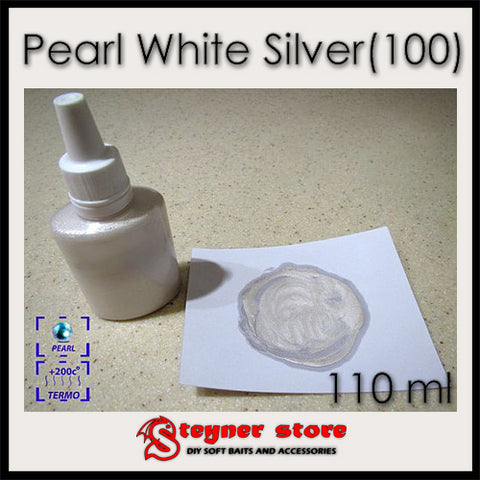 Pearl White Silver (100) pigment for fishing soft bait making