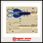 Crazy Legs Chigger Craw fishing mold for soft bait