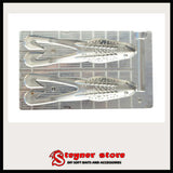 Aluminum Horny toad mold for soft bait making 4
