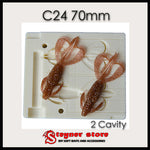 2 Cavity 	Keitech Crazy Flapper mold