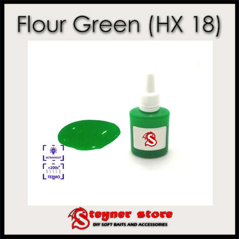 Flour Bright Green (HX 18) pigment for Soft bait fishing