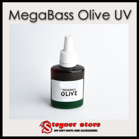 MegaBass Olive UV pigment for fishing soft bait making
