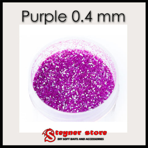 Electric purple glitter for soft bait making fishing