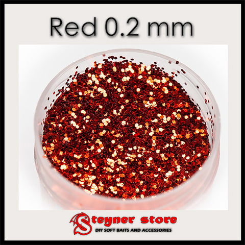 Red Glitter 0.2mm soft bait making fishing