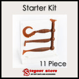 11 piece starter kit for soft bait making fishing