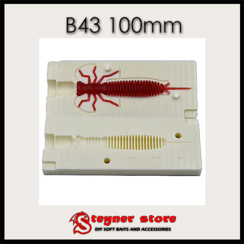 B43 100mm Larva fishing soft bait mold