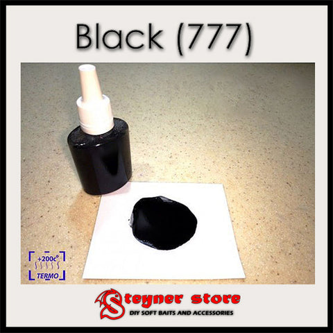 Pigment Black (777) fishing soft bait mold