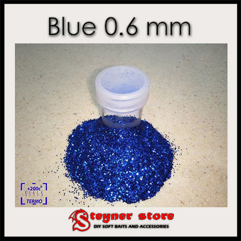  Glitter Blue 0,6mm fishing Soft Bait mold
