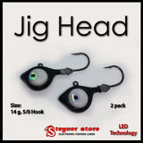 Black Glowbite Jighead LED fishing lure 14 g, 5/0 hook
