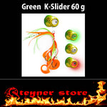 Glowbite Kabura K-Slider Green LED Fishing lure 60 g