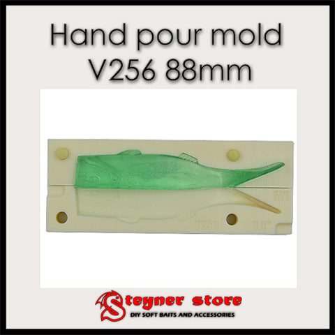 Hand pour mold V256 88mm fishing soft bait