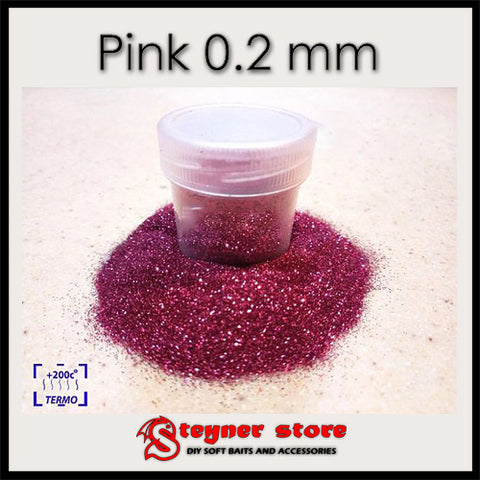 Glitter Pink 0,2mm fishing soft bait mold