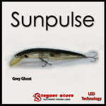 Sunpulse Long LED fishing lure Grey Ghost