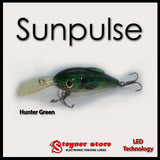 Sunpulse short Hunter Green LED fishing lure