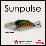 Sunpulse short Moss Green LED fishing lure