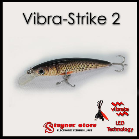 Rechargeable, Vibrating, LED fishing lure, Vibra-Strike 2