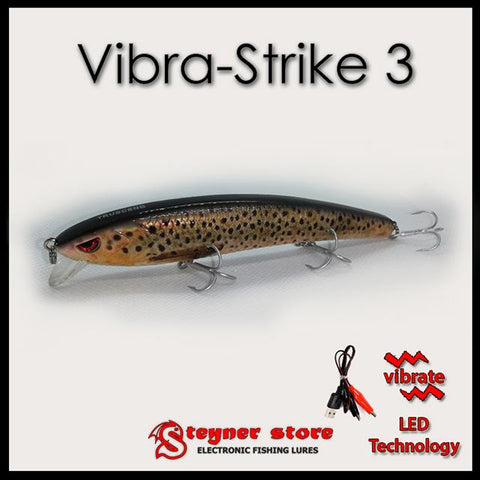 Rechargeable, Vibrating, LED fishing lure, Vibra-Strike 3, Jerk Queen