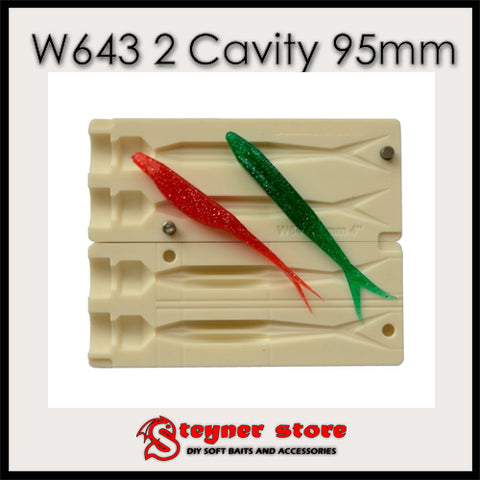 Super Fluke JR Zoom W643 2 Cavity 95mm mold fishing soft bait