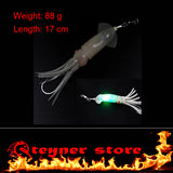 LED fishing lure Squid 88g, 17cm